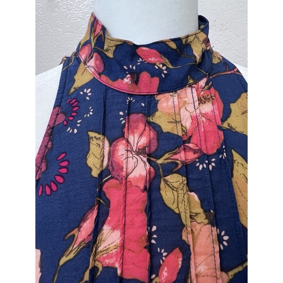 Intimately Free People Beaux Mock Neck Slip Dress Womens Boho Floral Mini - Picture 10 of 11